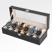 碳纖維6格12格 皮革手錶盒 高質感歐式 手錶收藏盒 手錶盒 手錶收納盒  珠寶首飾收納盒 收納 收納展示盒 隨身錶盒 手錶上鍊盒