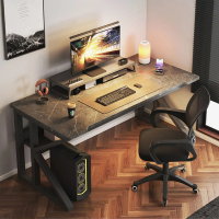 【優品星球】二代 加厚款 置物架電腦桌 140cm 灰色 黑色(桌子 書桌 辦公桌 工作桌 居家辦公 電腦桌)