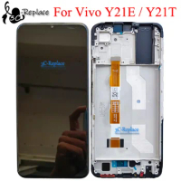 Black 6.51 Inch Display Black For Vivo Y21E V2140 / Vivo Y21T V2135 LCD Display Touch Screen Digiziter Assembly With Frame