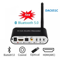 Dts Ac35.1Audio Decoder Converter HDMI-compatible Extractor ARC SPDIF Coaxial Optical USB player Bluetooth