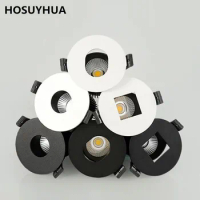 Hot LED Recessed Downlight 7W 10W 15W 20W Dimmable AC85~265V Round Ceiling Lamp Spotlights Indoor Lighting Black/White Shell.