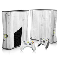 Wood design Whole Body Protective Vinyl Skin Decal Cover for Xbox 360 Slim Console controller Skins Wrap Sticker