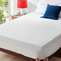 3 Inch Queen Size Cooling Gel Mattress Pad Cover with 18'' Deep Pocket for Back Pain, Bed Topper with Removable