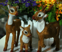 動物模型 仿真梅花鹿 圣誕鹿 攝影教科道具用品 場景裝飾