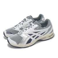 Asics 休閒鞋 GEL-DS Trainer 14 男鞋 女鞋 白 銀 緩衝 拼接 復古跑鞋 亞瑟士 1203A607100
