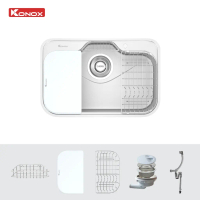 Chậu rửa bát inox 1 hố Konox TARI 7851SM phong cách Nhật bề mặt MỊN