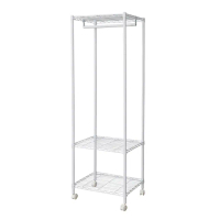 【dayneeds 日需百備】輕型 60x45x180cm 烤漆三層單桿衣櫥(附輪衣櫥/掛衣架/收納架/層架/鐵架)