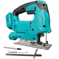 Cordless Electric Jig Saw Portable Multi-Function Woodworking Power Tool for Makita 18V Battery(No Battery)