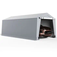 Patiojoy 10.2' X 20.4' Heavy-Duty Carport Car Canopy Shelter Outdoor Portable Garage Door