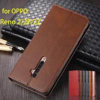 Magnetic Attraction Leather Case for OPPO Reno 2 2F 2Z Reno2 F Z Flip Case Card Holder Cover Holster Wallet Case Fundas Coque