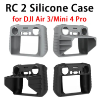 for DJI Mini 4 Pro Silicone Case for DJI AIR 3 RC 2 Sunhood Drop-proof 2 in 1 Protective Cover for DJI AIR 3 Drone Accessories