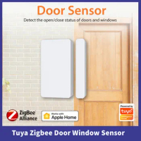 Tuya Zigbee 3.0 Door Window Sensor Wireless Connection Smart Door Sensor Works With Apple HomeKit Tuya SmartLife App