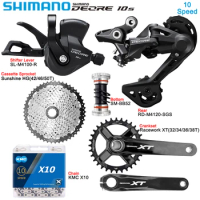 Shimano Deore M4100 Complete Kit for MTB Bike M4120 Rear Derailleurs Groupset BB52 Bottom 1X10S Speed Original Bicycle Parts