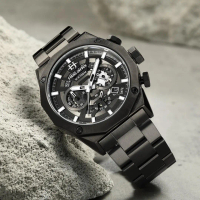 jam tangan Evans Jayden Jam Tangan Pria 9583 Rantai Kaca Sapphire Chronograph Water Resistant 10ATM