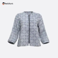 Batik Keris Jaket Batik Cap Wanita Lengan 3/4 Motif Keris Jlamprang-PKL – Hijau M