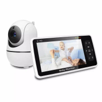 [COD] New 5 inch Video Baby Monitor with Camera and Audio, 4X Zoom, 22Hrs Battery, 1000ft Range 2 Wa