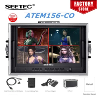 SEETEC ATEM156-CO 15.6 4K HDMI Multiview Carry-on Live Streaming Broadcast Director Monitor for ATEM Mini Mixer Pro LCD Monitors