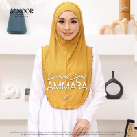 ALNOOR Tudung Sarung Syria Ammara | Instant Hijab Ribbed Knit Fabric | Tudung Muslimah
