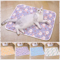 Non-slip Dog Cooling Mat Teddy Mattress Cartoon Soft Pet Cool Mat Bed Latex Cotton Summer Cat Sleeping Mat Summer