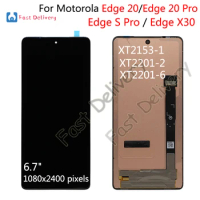 Original For Motorola Edge 20 LCD Display Touch Screen Digitizer For Moto edge 20 pro LCD for Edge S Pro for moto edge X30 lcd