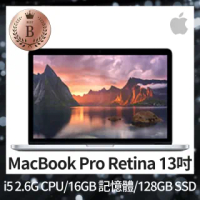 【Apple 蘋果】B 級福利品 MacBook Pro Retina 13吋 i5 2.6G 處理器 16GB 記憶體 128GB SSD(2014)
