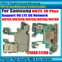 512GB 256GB Unlocked For Samsung Galaxy NOTE 10 Plus 5G N976B N976V Note 10+ N975F N975FD N975U Motherboard Logic board