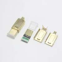 1set Gold-Plated Type C 5Pin Fast Charging Plug for Samsung Xiaomi Huawei Mobile Phone Data Cable Type-C for Xiaomi Redmi Note 8
