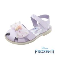 【Disney 迪士尼】 正版童鞋 冰雪奇緣 超纖皮革童休閒涼鞋/輕便 簡約 舒適 台灣製 紫(FNKT37147)