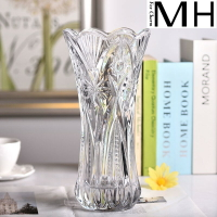 富貴竹百合玻璃花瓶透明大號客廳插花擺件現代歐式簡約水培花瓶