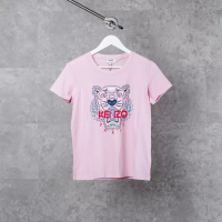 Kenzo Kaos KENZO TIGER RED PINK TSHIRT LADIES 100% ORIGINAL