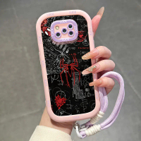 Casing Hp untuk Xiaomi POCO X3 POCO X3 Pro POCO X3 NFC Case Casing Laba-laba merah Pola Puff tali ga