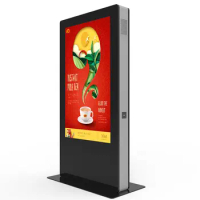 Custom 55 inch 65 inch 75 inch advertising lcd kiosk display large outdoor screen totem waterproof IP55 big digital signage