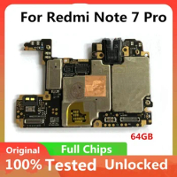 For Xiaomi Redmi Note 7 Pro Motherboard 64GB 128GB Original Unlocked Main Logic Board Full Chips Android OS