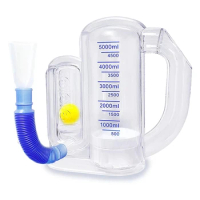 1 PCS Breathing Exerciser For Lungs, Deep Breathing Trainer Plastic 5000Ml Capacity