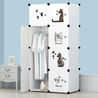 Lemari Pakaian Plastik 2X4 SHENAR - Resin Plastik + Struktur Baja Kokoh - Meja Serbaguna Dapat Dilip