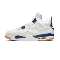 【NIKE 耐吉】休閒鞋 Nike SB x Air Jordan 4 Navy 聯名款 白藍 男鞋 DR5415-100