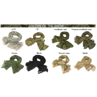 VILEAD Military Camouflage Tactical Mesh Breathbale Scarf Sniper Face Veil Scarves For Camo Airsoft Hunting Cycling Neckerchief