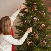 Forest Animal Acorn Ornaments Cozy Forest Christmas Christmas Tree Ornaments Creative Ornaments M6W1