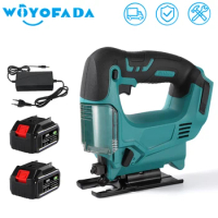 21V 65mm Electric Jigsaw Rechargeable Adjustable Wood Metal Cordless Jig Saw Woodworking Tools for Makita 18V Battery