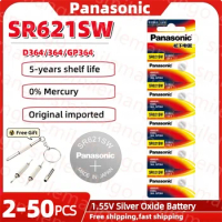 2-50PCS Panasonic button battery SR621SW D364 Longines 364 Tiansuo CK is applicable to Casio LR621 Imported Silver oxide battery