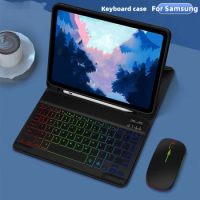 Tablet Case For Samsung Galaxy Tab S9 FE S7 S8 S9 A9 Plus 11inch S6 Lite 10.4 S9 S8 S7 FE Plus 12.4 inch Backlit Keyboard Cover