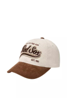 MLB Korea Varsity Corduroy Color Block Ball Cap - Boston Brown