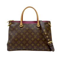 【二手名牌BRAND OFF】LOUIS VUITTON LV 路易威登 棕色 原花帆布 Pallas BB 兩用包 M41175