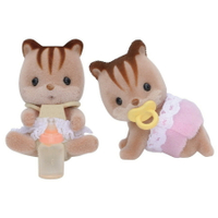 【Fun心玩】EP15792 麗嬰 日本 EPOCH 森林家族 紅松鼠雙胞胎 玩偶 扮家家酒 聖誕 生日 過年 禮物
