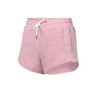 FIRESTAR 女彈性運動短褲-運動 訓練 三分褲 針織 CL320-43 珊瑚粉銀