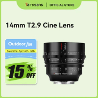 7artisans 14mm T2.9 Full Frame 114°Ultra-Wide-Angle MF Spectrum Cine Lens For Sony FE A7C Nikon Z Leica SL SIGMA FP Canon RF R5