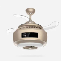 Modern Alloy Acrylic ABS Gold Silver Air Purifier Ceiling Fan LED Light Ceiling Lights LED for Foyer Bedroom