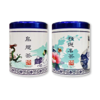 【名池茶業】翫青花阿里山烏龍茶禮盒組 清香/二培火(（100克/罐 2入）共3組)