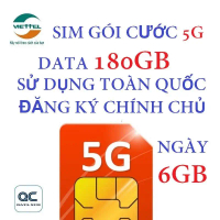 Sim 5G viettel 180GB sử dụng toàn quốc 0d sim chưa kích hoạt
