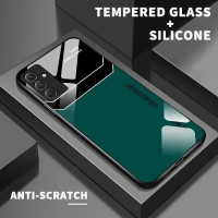 Glass Case For Sams*ng A54 5G A50 A50s A51 4G A52 A52s A53 A55 A3 2016 A7 2018 Silicon Back Simple L
